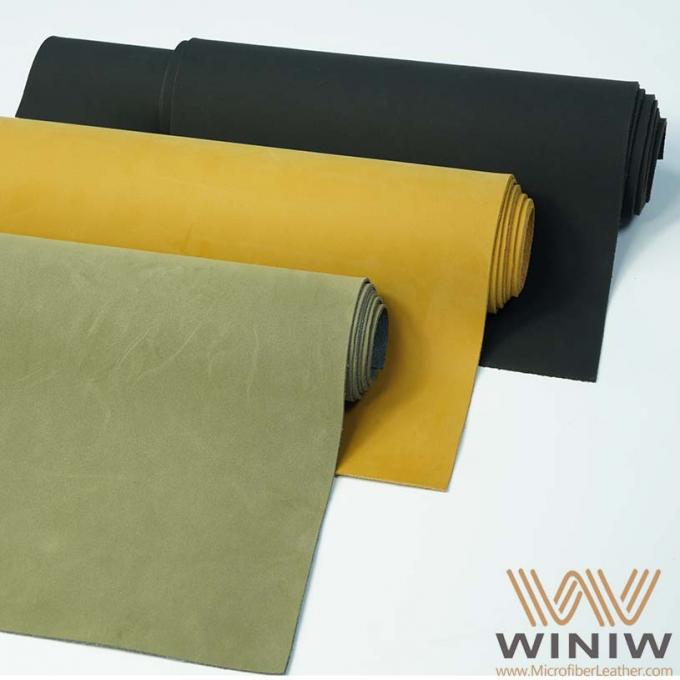 浮彫りにされた異なった色の総合的なMicrofiber Nubuckの革生地はある場合もある